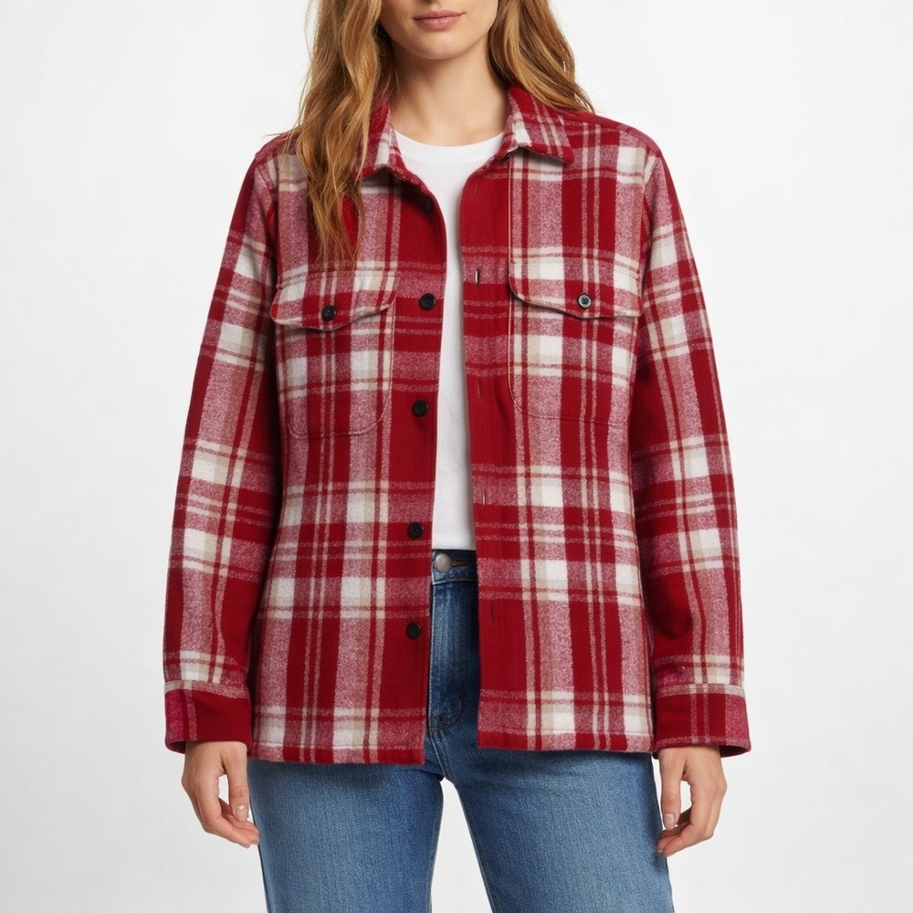 ABERCROMBIE & FITCH Oversized‎ Plaid Shirt Jacket. Size Small